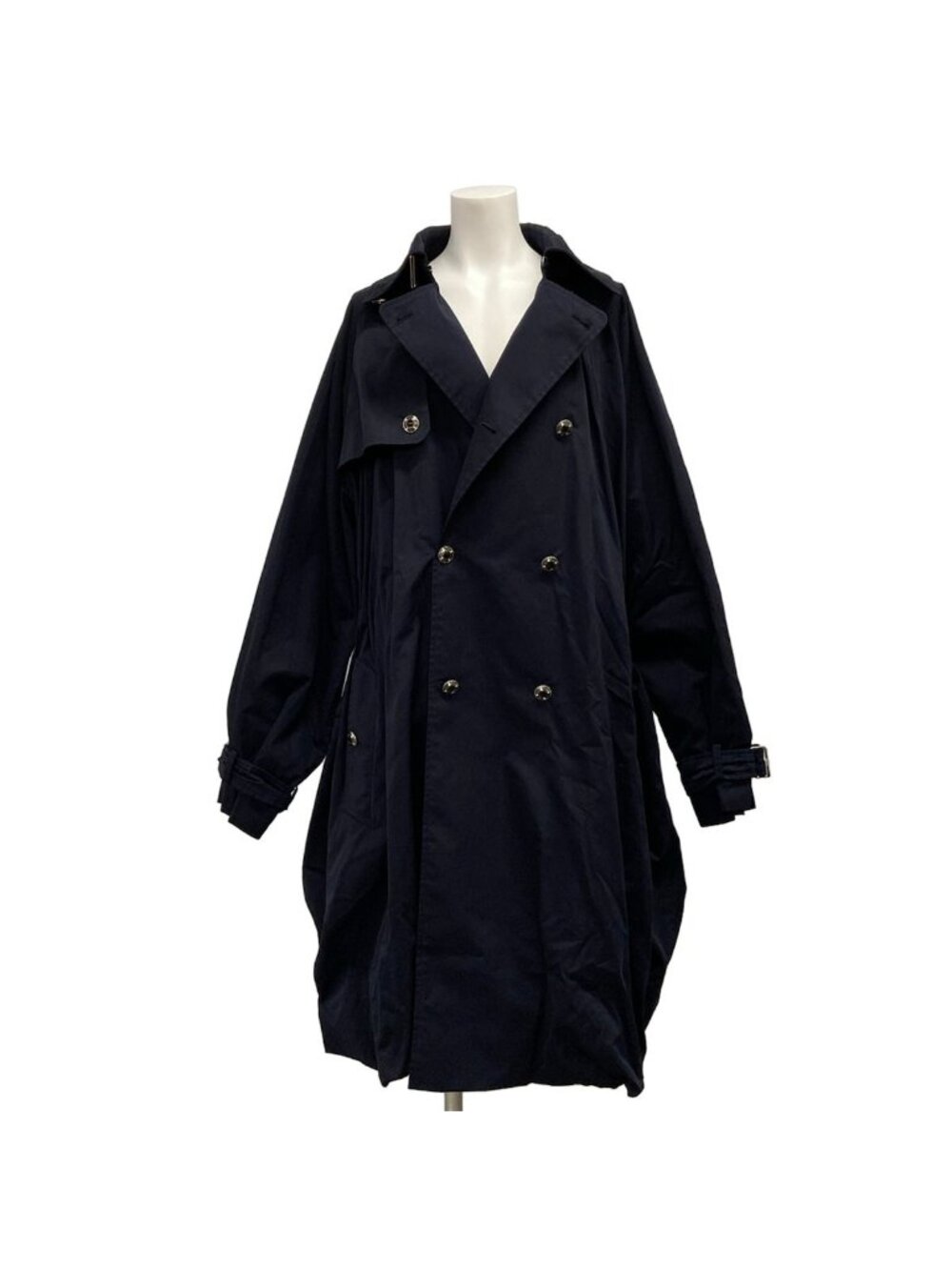 Chanel Trench Coat S Dark Navy